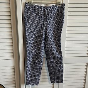 Women’s Business Style Pant (Royal Blue, Navy & White Pattern)